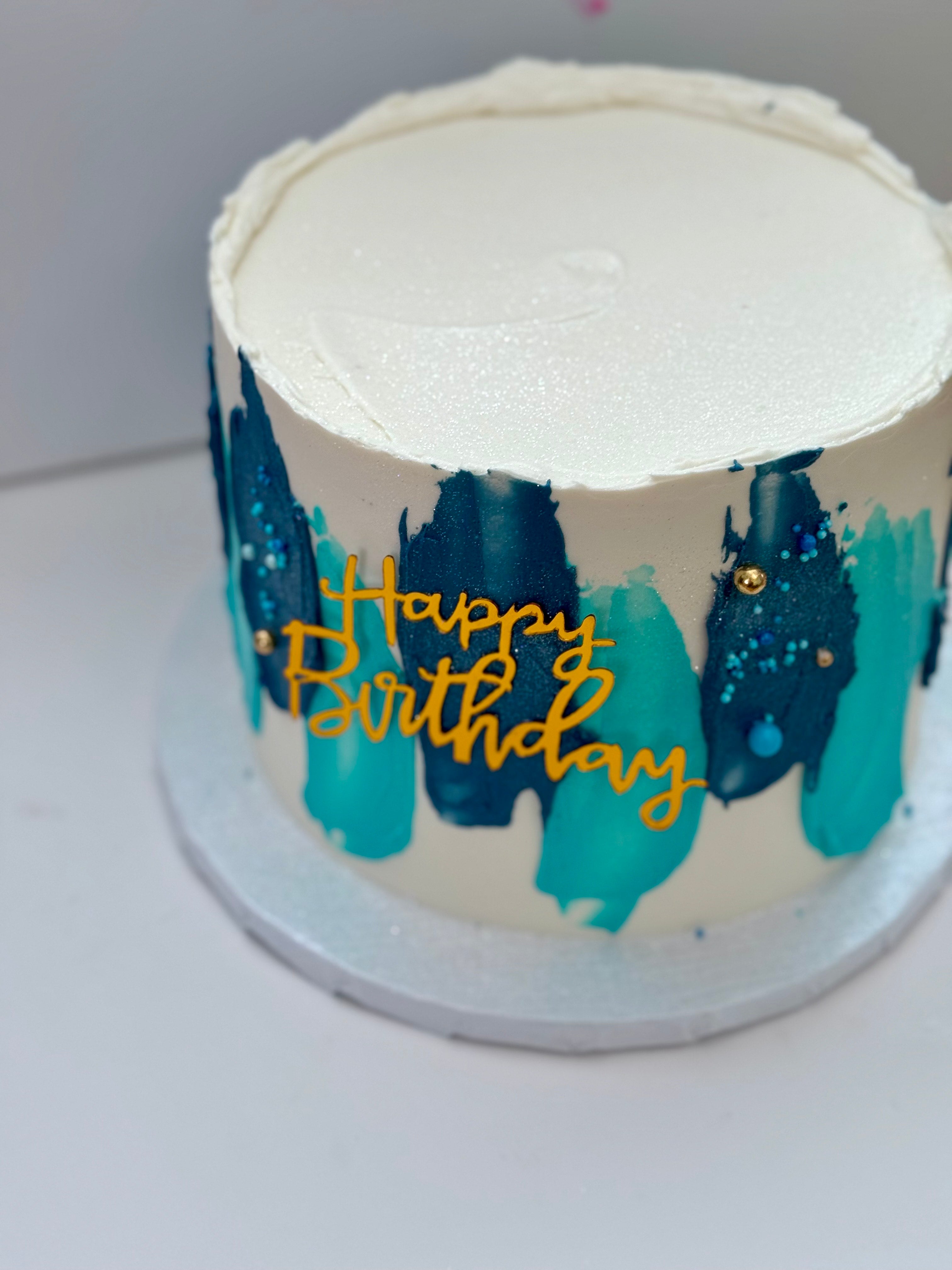 Rustic Blue Cake 00