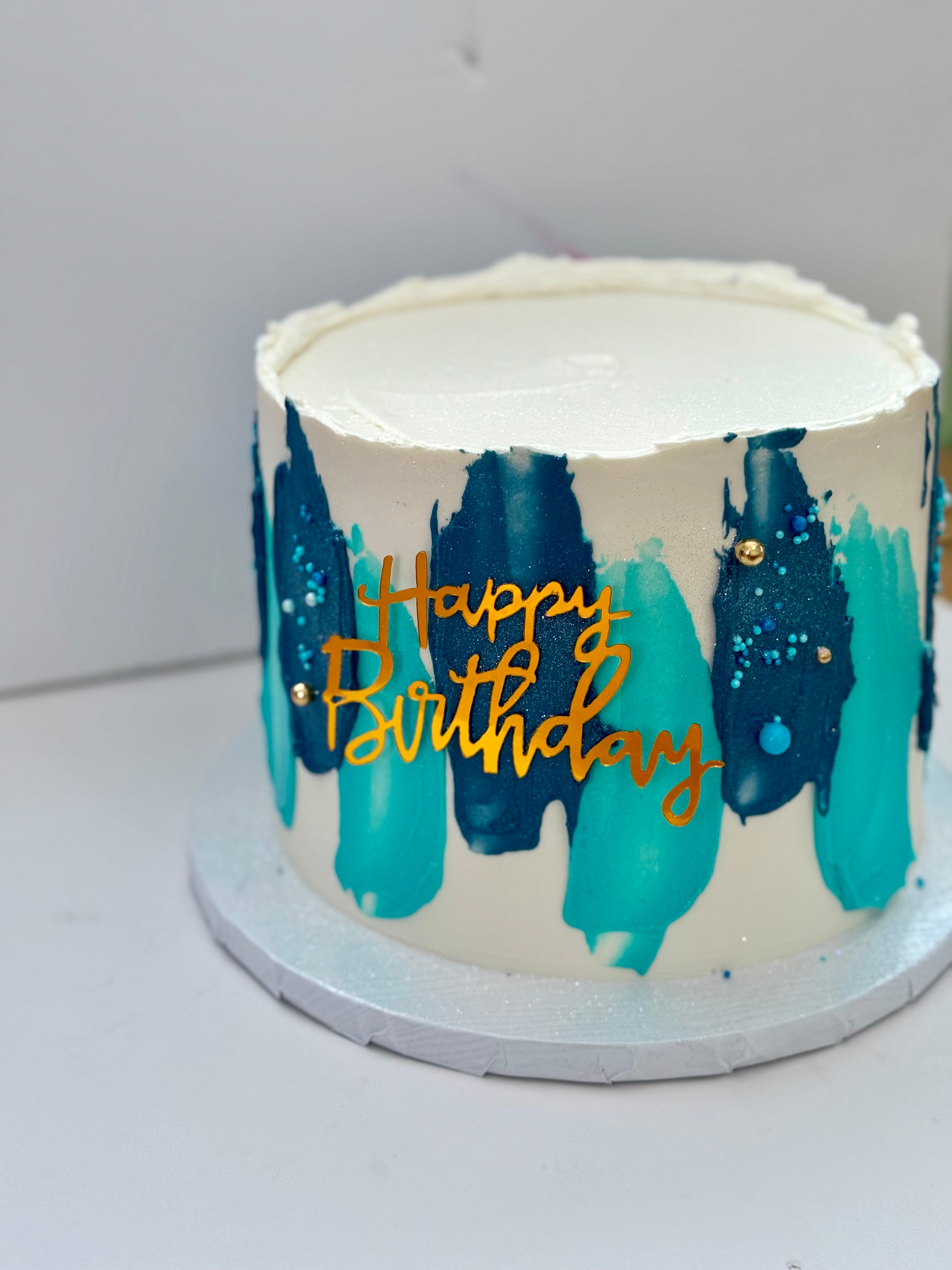 Rustic Blue Cake 00