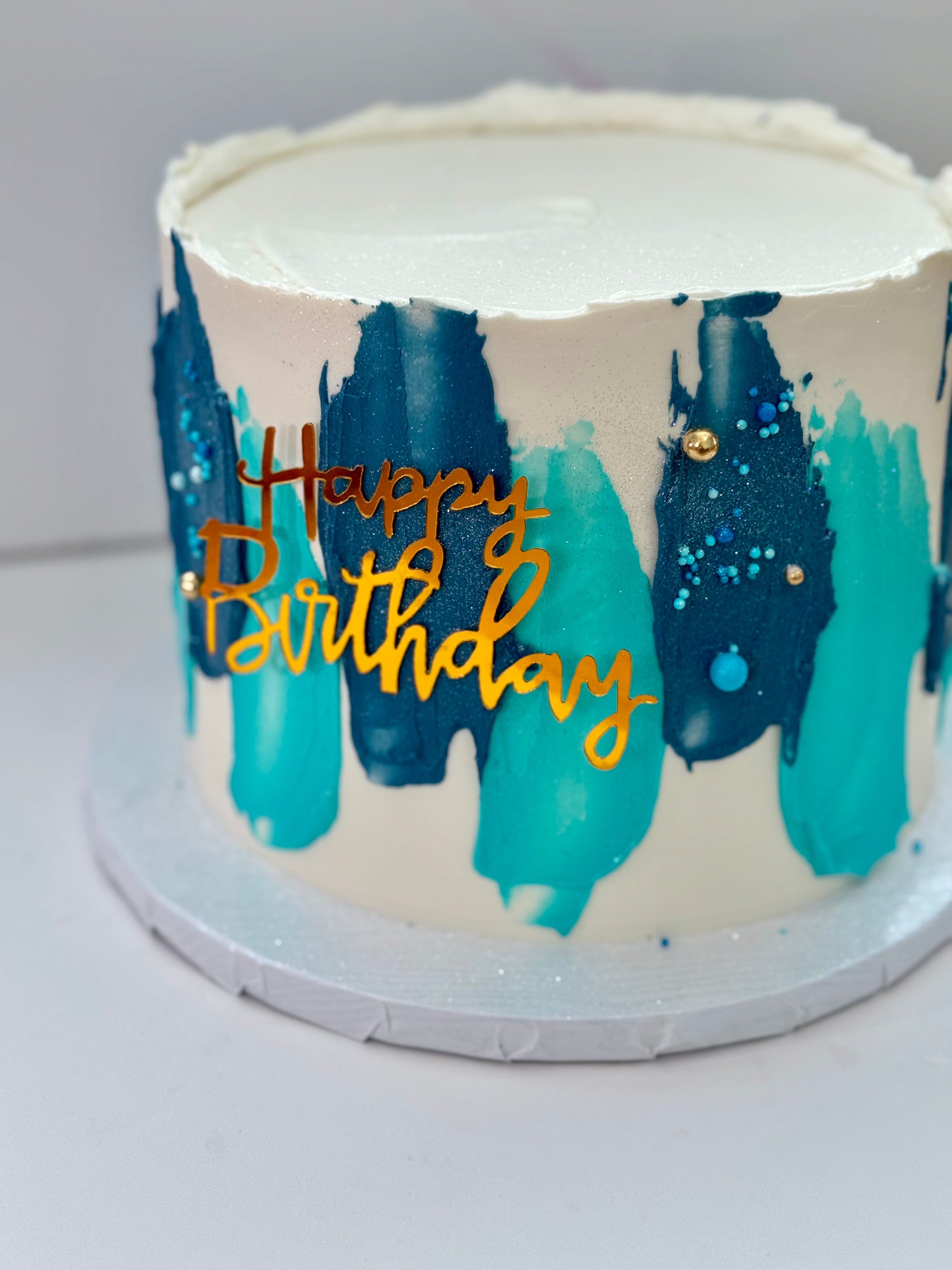 Rustic Blue Cake 00
