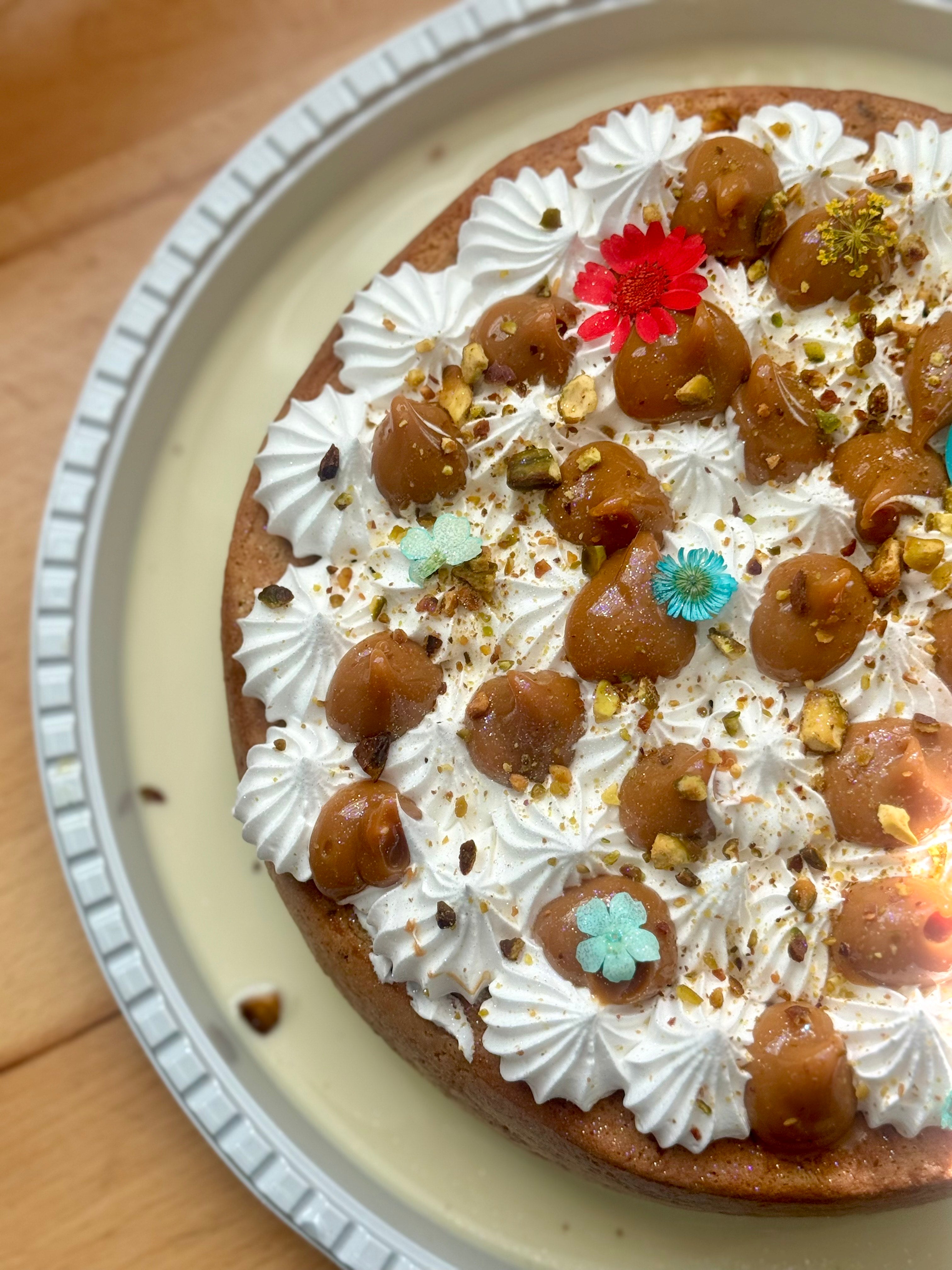 Pistachio Tres Leches Birthday Cake