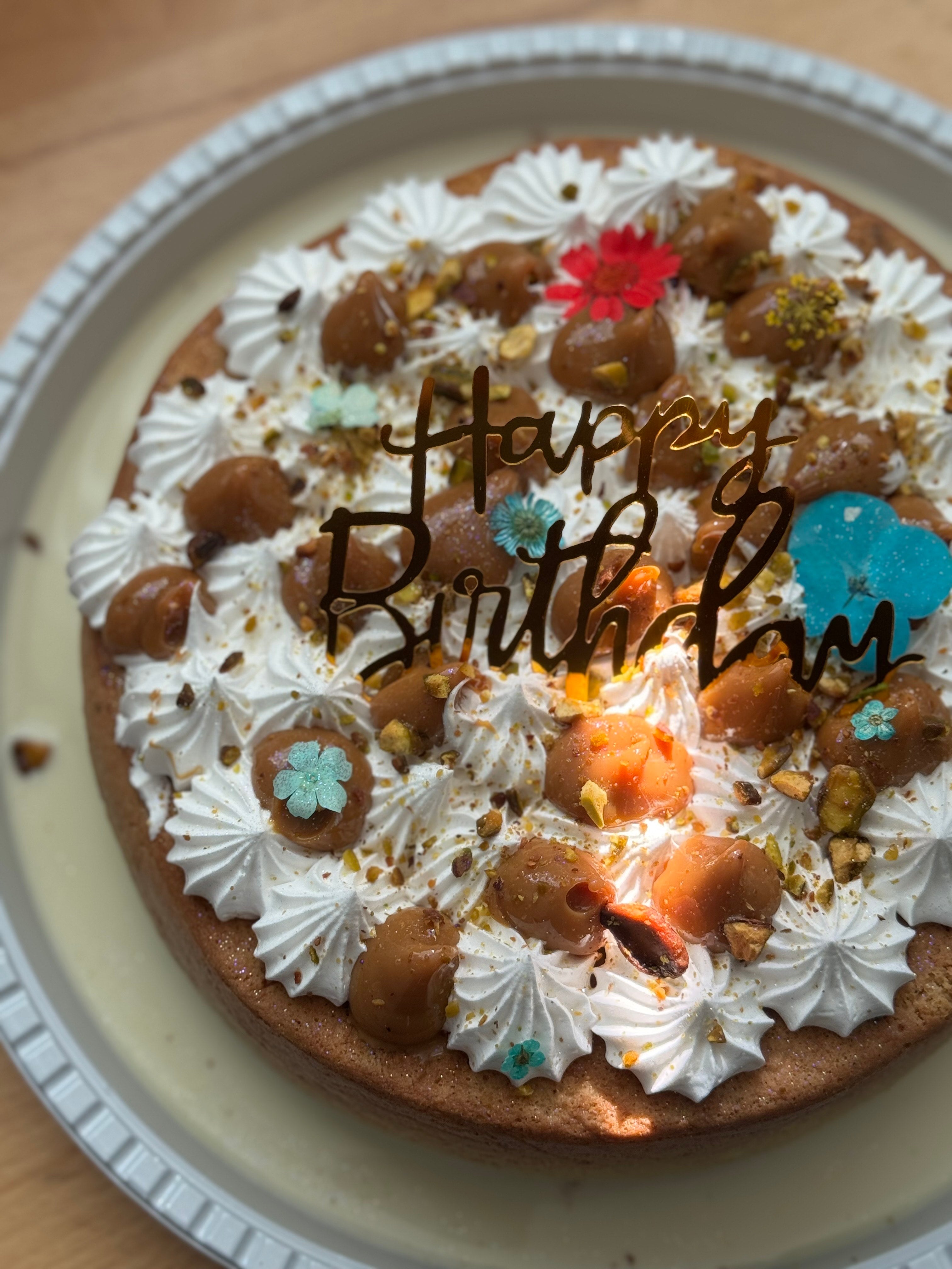 Pistachio Tres Leches Birthday Cake